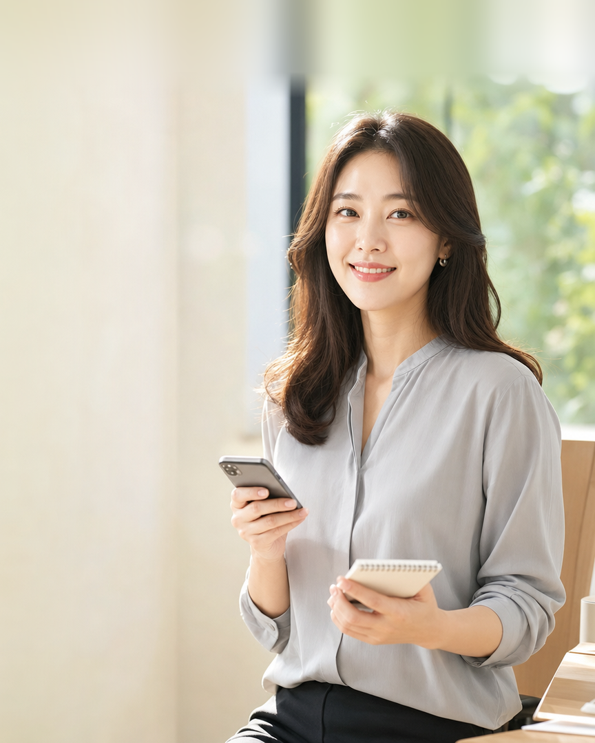 다음머니 용인카드깡 한 손에 휴대폰을 든 고객